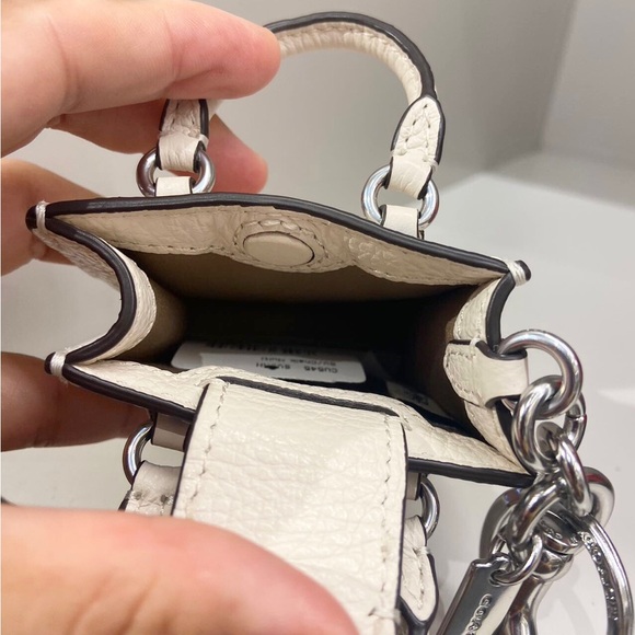 Coach North/South Mini Tote Bag Charm With Floral Print #CU545 - Picture 6 of 8